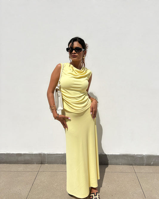 coord sets,sets,vacation, outdoor events,beach, minimal, soft girl, summer, timeless,knitted, stretchable,ribbed,solid,slim fit,fitted,regular length,cowl neck,sleeveless, coord sets,skirts,casual,summer, streetwear,knitted, stretchable,ribbed,lemon yellow,relaxed fit,ankle length,high rise
25010071GG, OY305