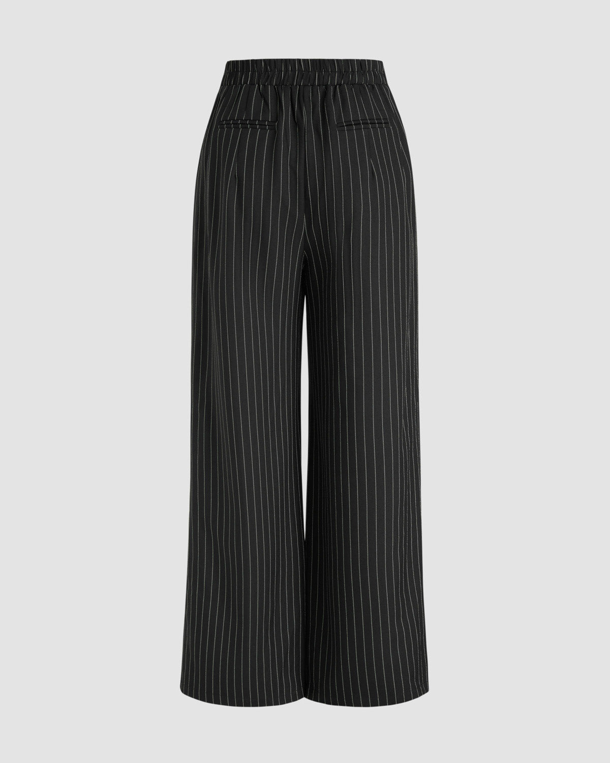 bottomwear,pants, trousers,formal,business outfit, summer, urban fit, workwear,woven,polycotton,yarn dyed,black,striped,belt,wide leg fit,straight,full length,straight hem,mid rise	25060042GG,OY2010