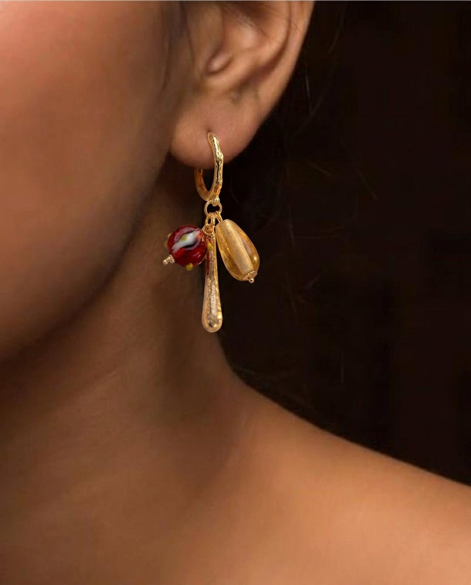 Golden Tide Hoop Drops