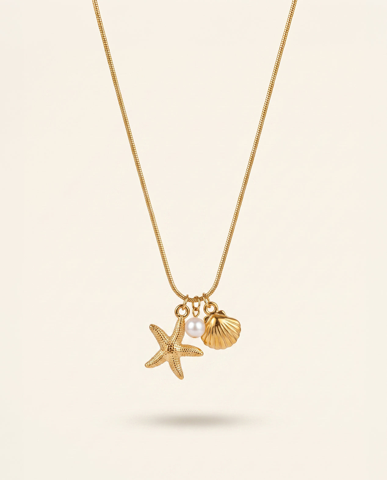 The Shore Charm Anti Tarnish Necklace - Gold