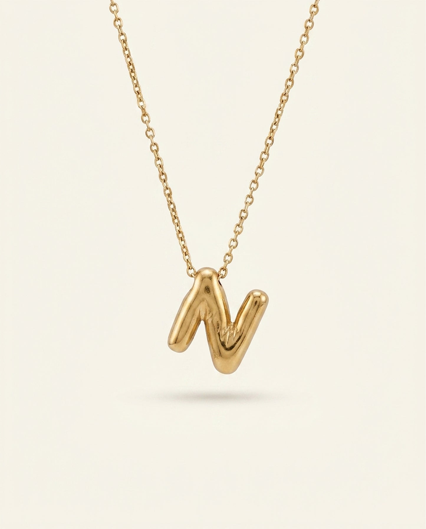 The N Anti Tarnish Necklace - Gold