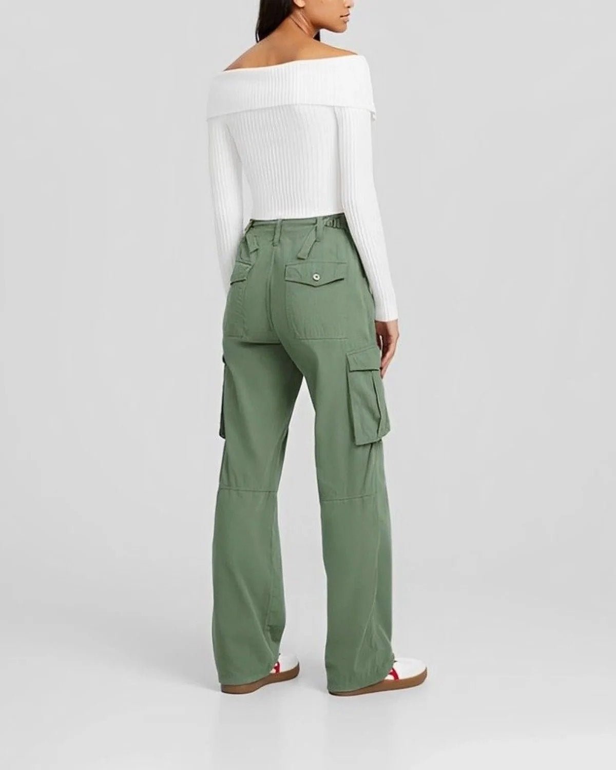 ADJUSTABLE CARGOS,bottomwear, cargos, casual, cotton, full length, high rise, olive green, straight fit, streetwear, summer, utility pocket, woven,cargo-wide-leg-adjustable-trouser-1-olivegreen,Length - Full length Waist - Mid-rise waist Fit - Wide leg fit Color - Olive GreenNo. of Pockets - 6Material - CottonClosure - Zip & buttonsDetail - Adjustable waist