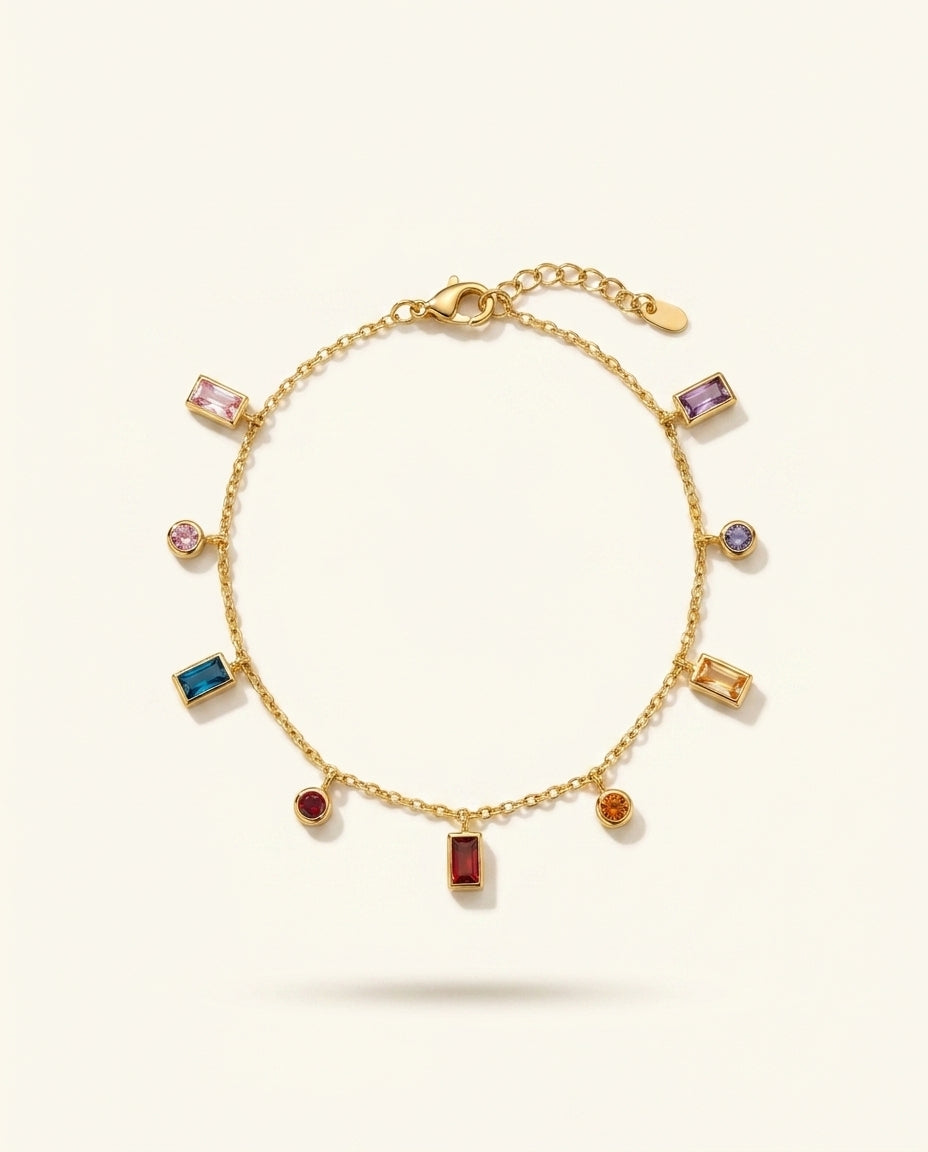 The Jewel Drop Anti Tarnish Bracelet - Gold