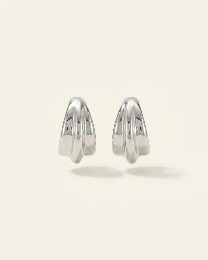 Stacked Wave Earrings