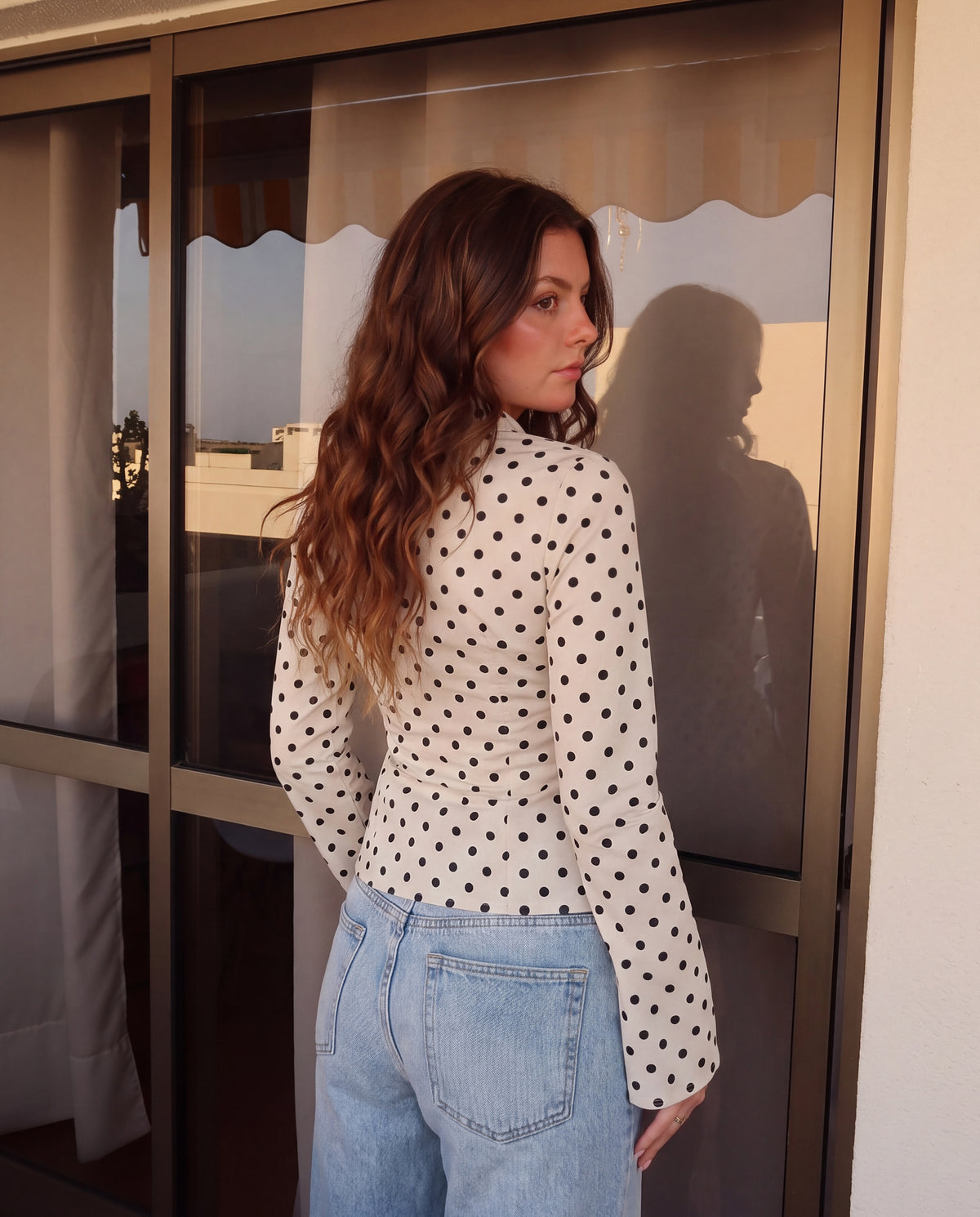 Offwhite Polka Dot Fitted Shirt