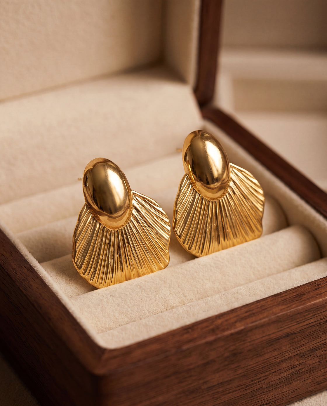 The Shore Drop Anti Tarnish Earrings - Gold