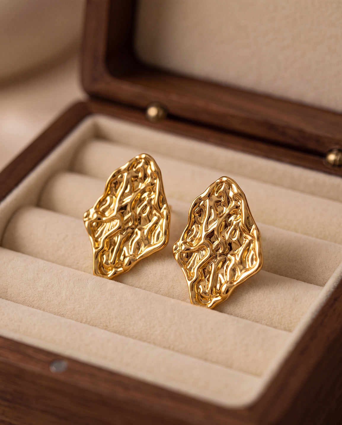 The Terrain Stud Anti Tarnish Earrings - Gold