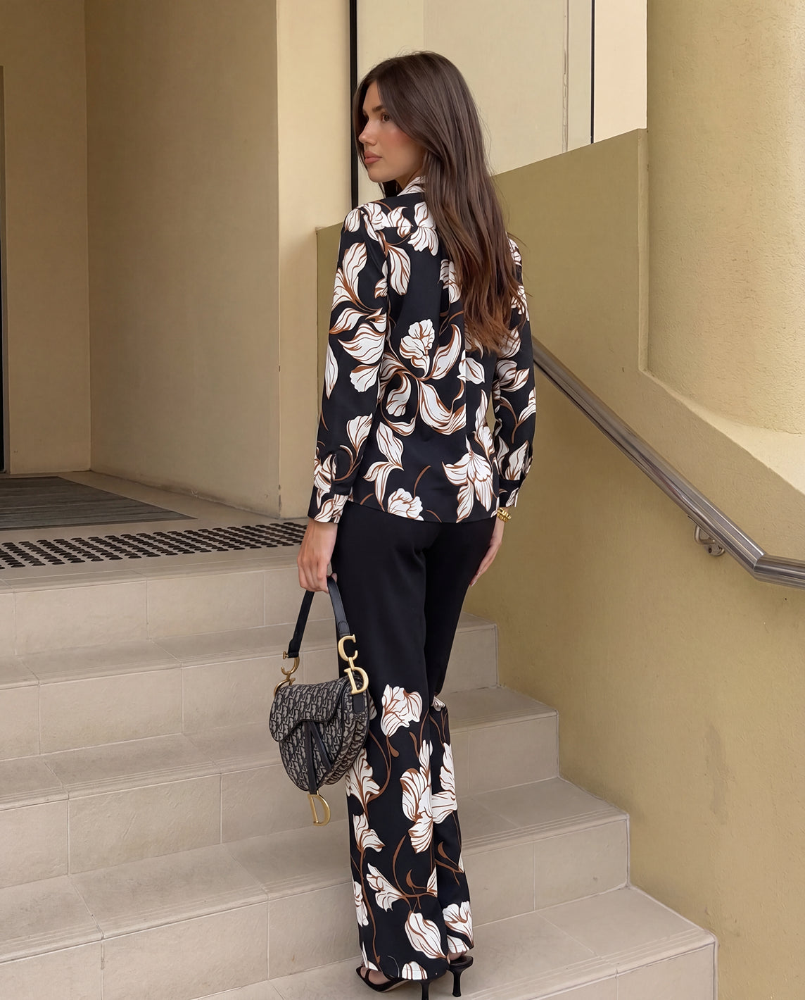 Midnight Black Lily Printed Co-ord Set