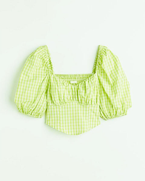 Green Bustier Style Corset Top
