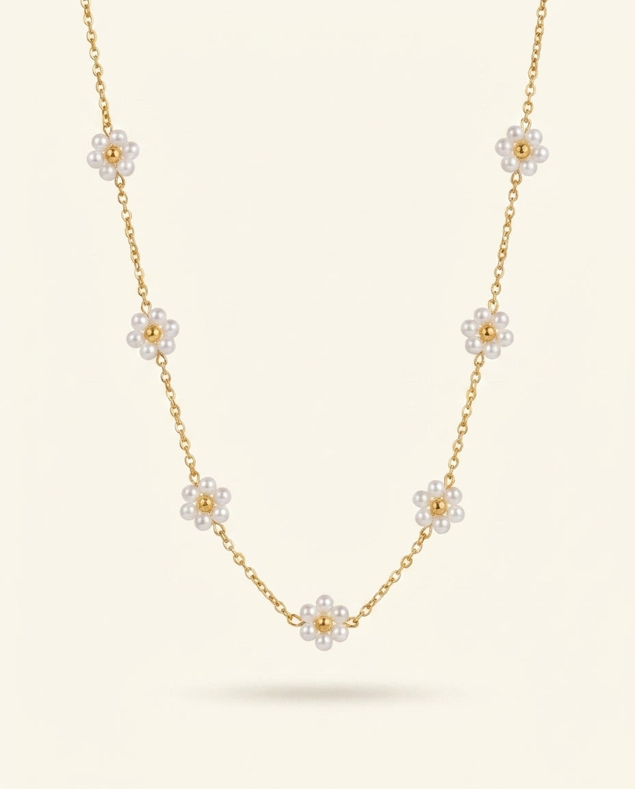 The Daisy Chain Anti Tarnish Necklace - Gold