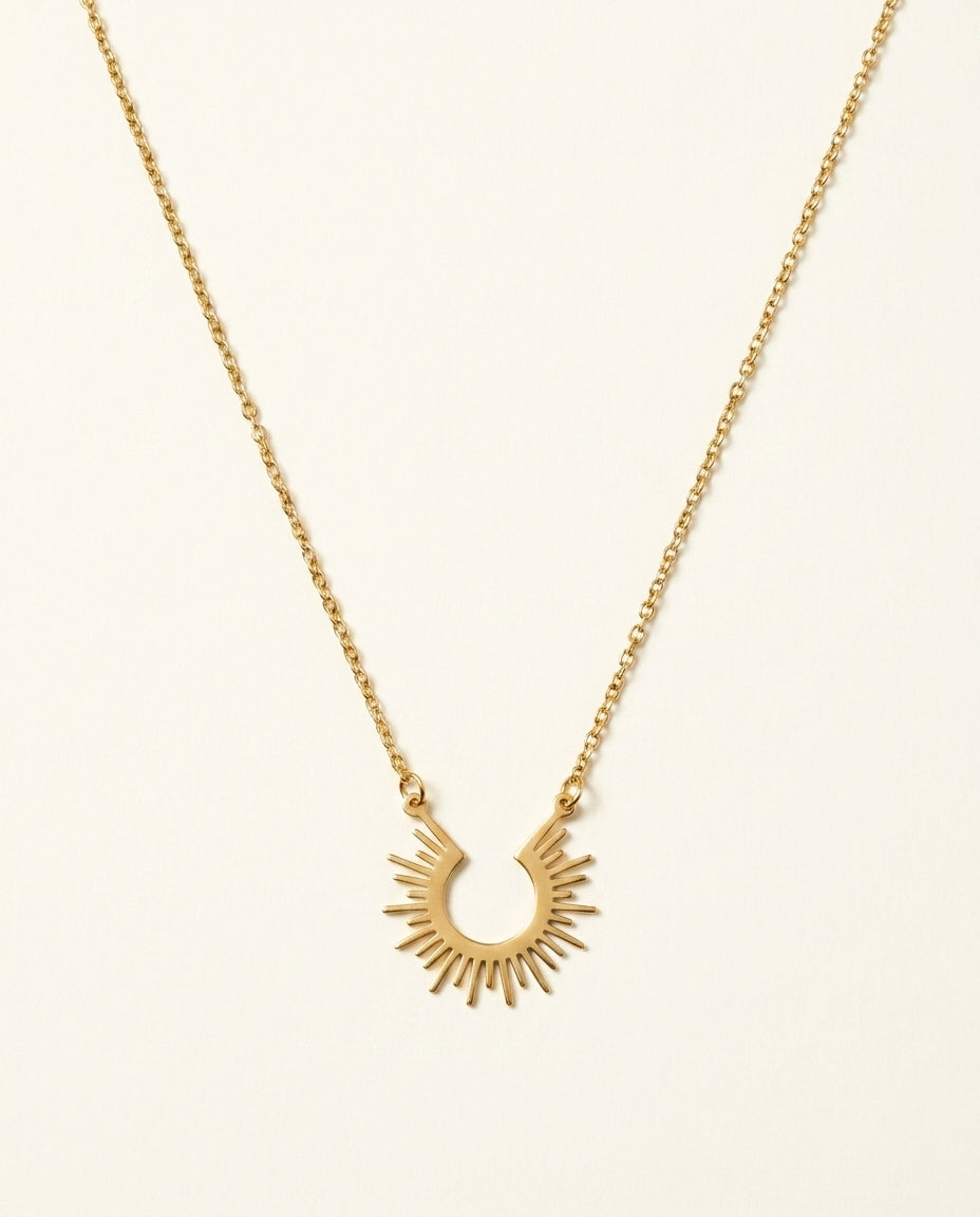 The Sunrise Arc Anti Tarnish Necklace - Gold