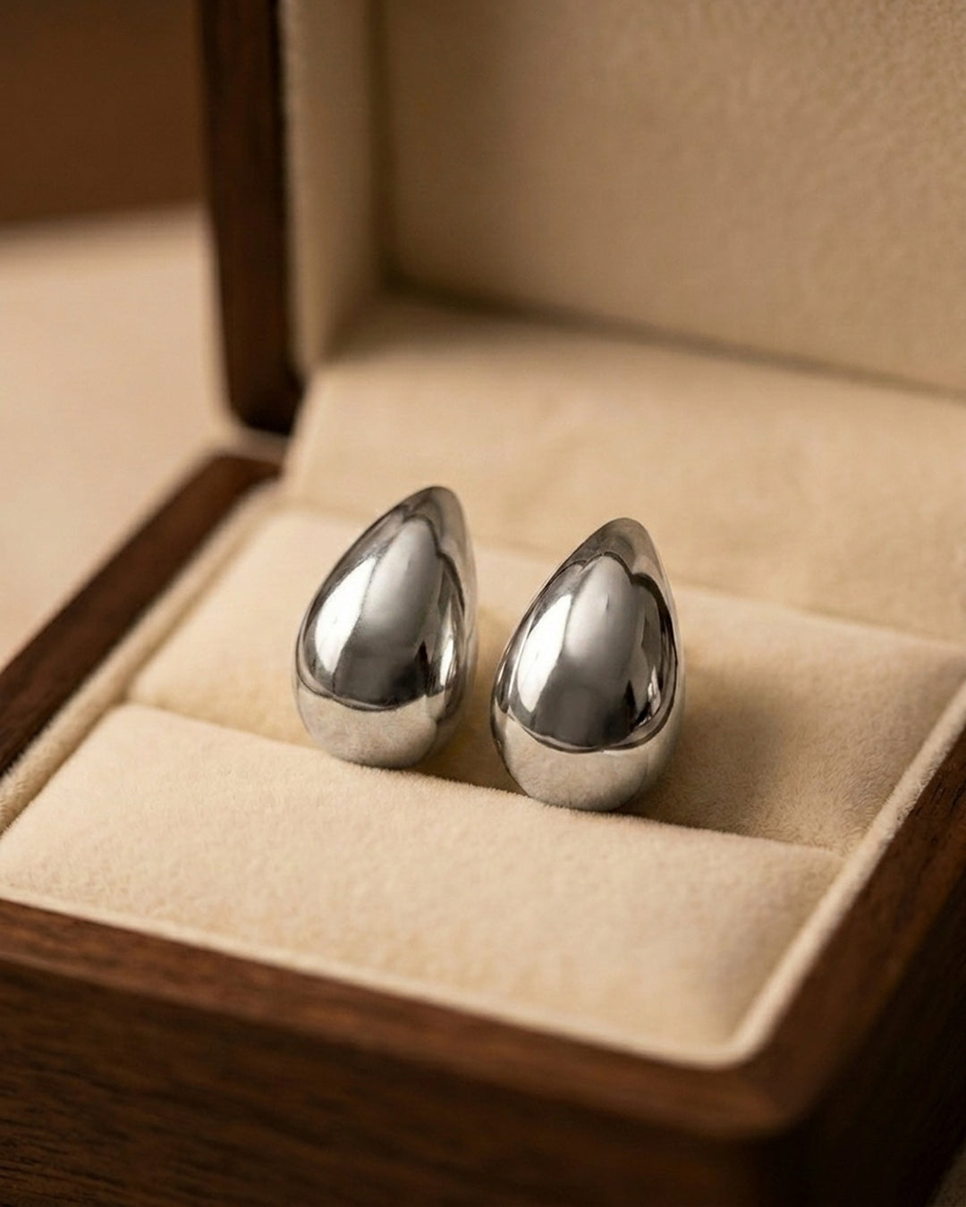 Designer silver plated drop earrings for women