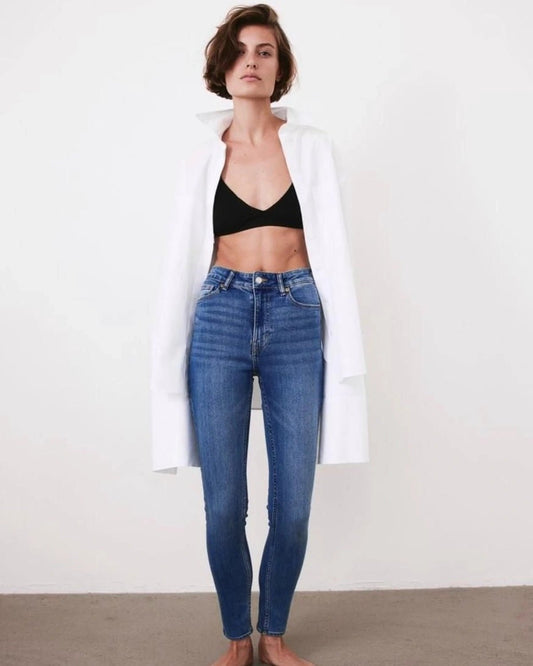 SKINNY WHISKER JEANS,blue, bottomwear, casual, denim, full length, high rise, jeans, skinny fit, streetwear, summer, whiskers, woven,skinny-high-whiskers-jeans,Length- Ankle Length Waist- High WaistFit- Skinny FitColor- Denim BlueNo. Of Pockets- 5 Closure- Zip & Button