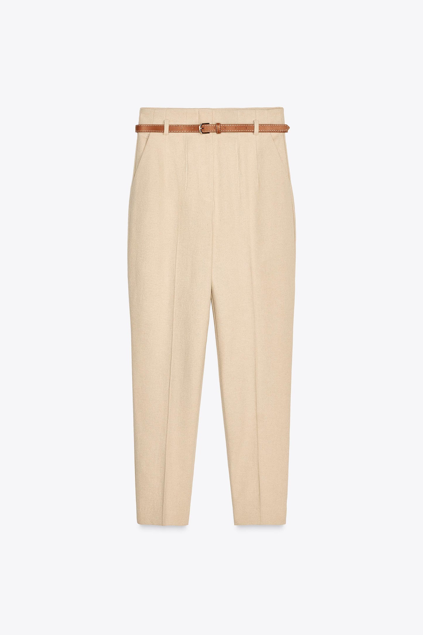 bottomwear,trousers,formal,gen z, summer,stretchable,moss,panelling, beige,side pockets,,regular fit,tapered,full length,high rise OY2033, 25100022GG