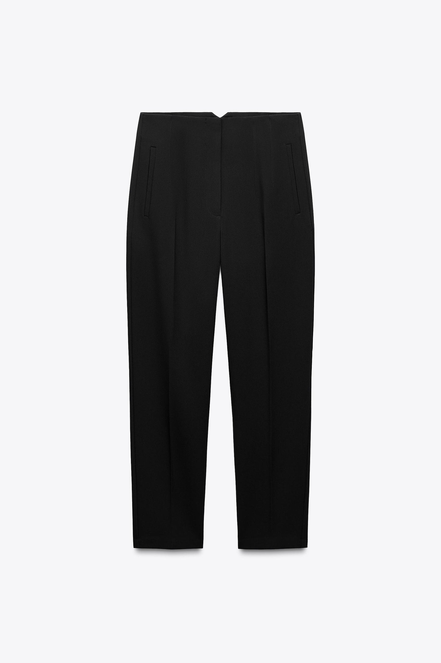 Black High-Waist Tapered Trouser