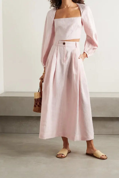 Soft Pink Co-Ord Set With Billowy Silhouette