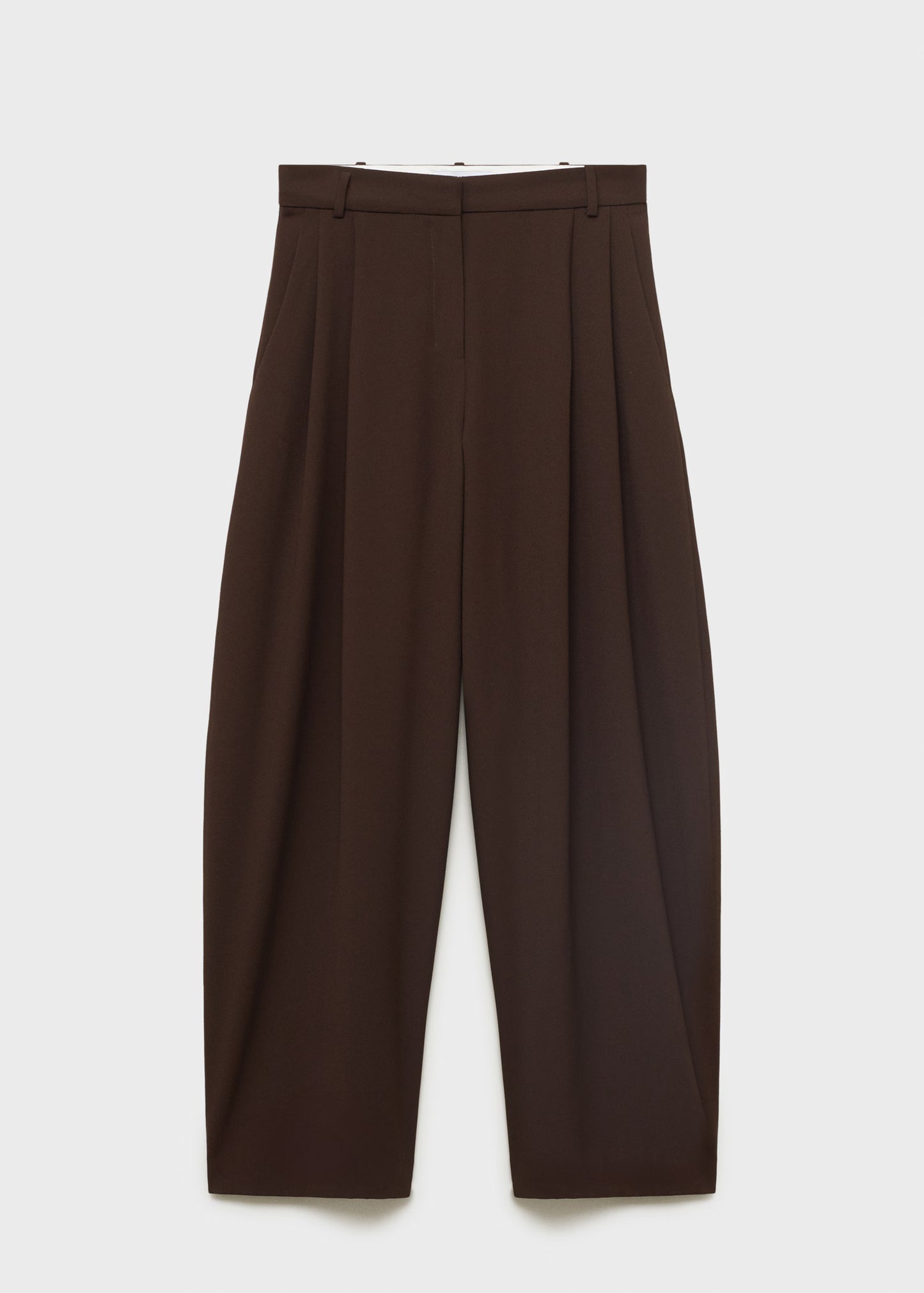Brown Pleated Trouser
