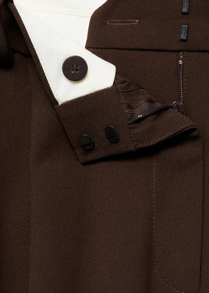 Brown Pleated Trouser