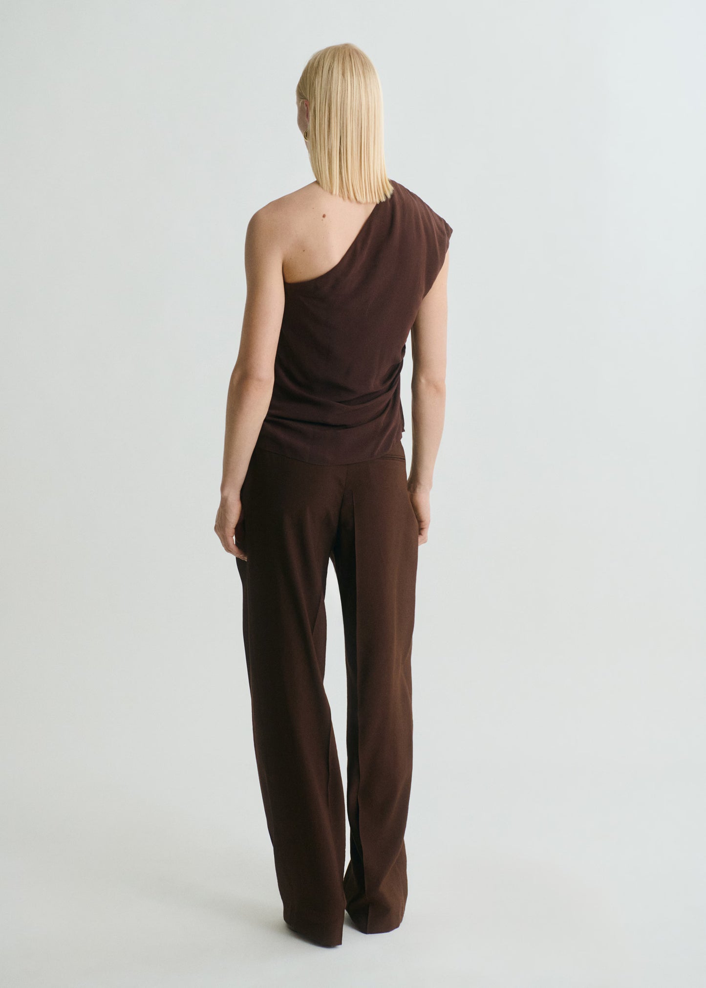Brown Pleated Trouser