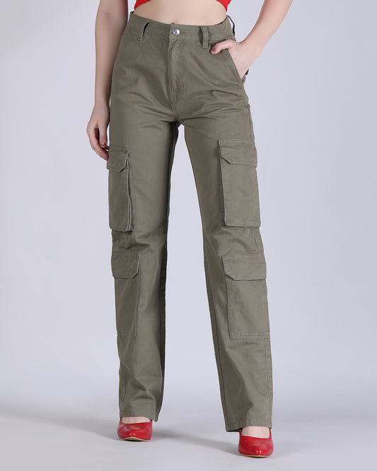 STRAIGHT FIT CARGO,bottomwear, cargos, cotton, full length, mid rise waist, olive green, straight fit, utility pocket,cargo-straight-fit-trouser-olivegreen,Length - Full lengthWaist - Mid-rise waistFit - Straight fitColor - OliveNo. of Pockets - 8Material - Cotton twillLength - 42 inchClosure - Zip &amp; button Detail - Utility-pocket