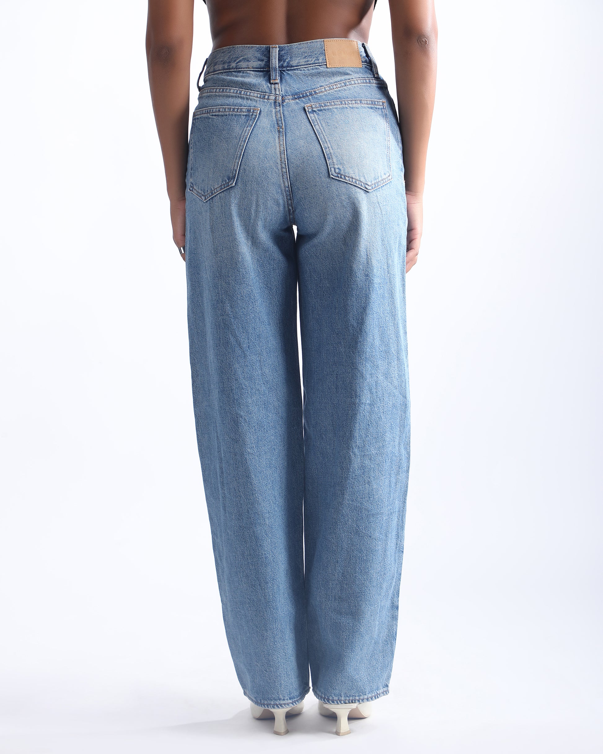 HIGH RISE MOM FIT JEANS,bottomwear, casual, denim, full length, high rise, jeans, light blue, mom fit, tapered, woven,straight-fit-whiskers-jeans-phase3,Length- Full lengthWaist- High riseFit- Mom FitColor- Ice Blue, SolidNo. of Pockets- 5Closure- Zip &amp; Button