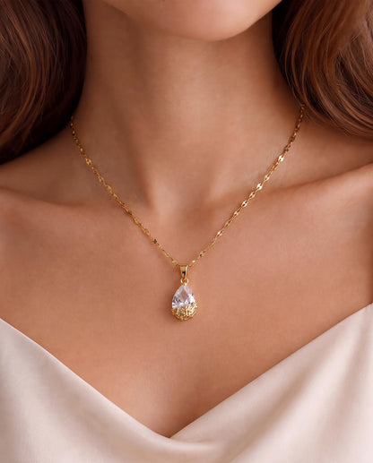 The Dewdrop Anti Tarnish Necklace - Gold