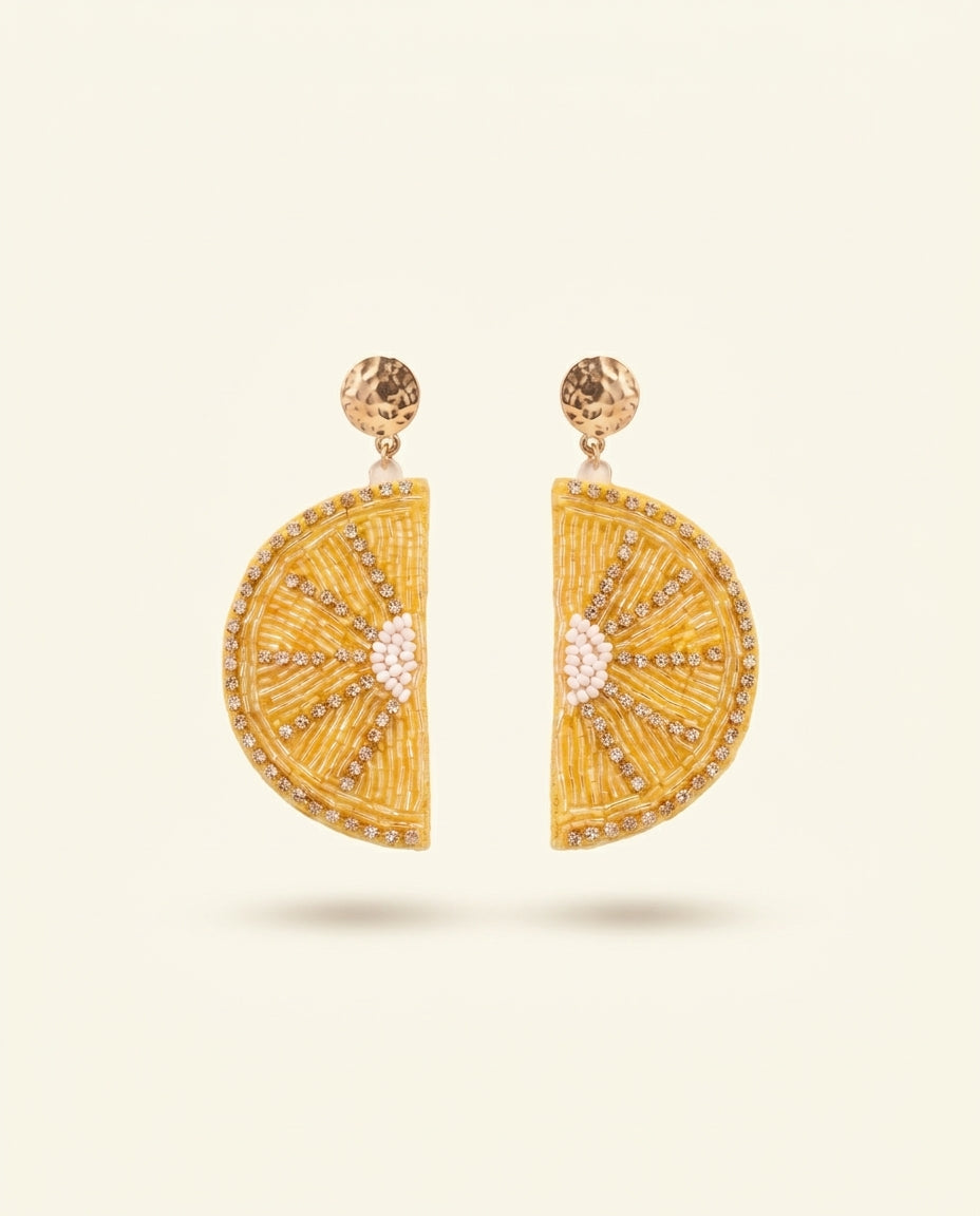 Citrus Slice Drop Earrings