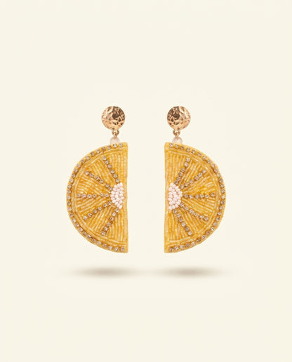Citrus Slice Drop Earrings