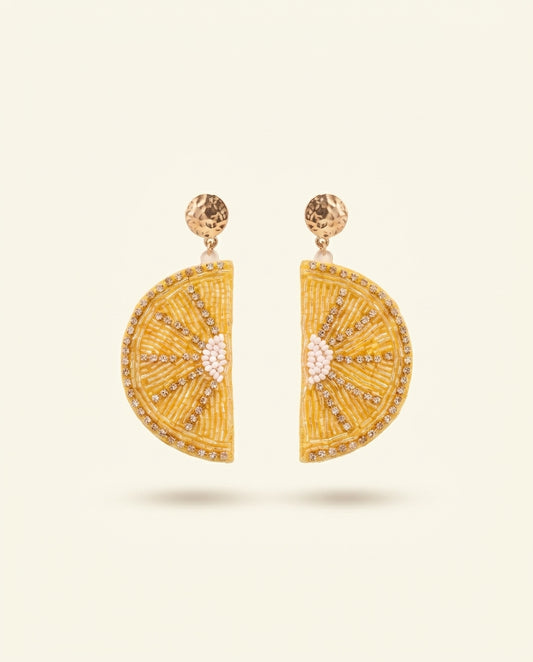 Citrus Slice Drop Earrings