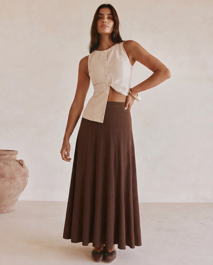 Flared A Line Maxi Skirt