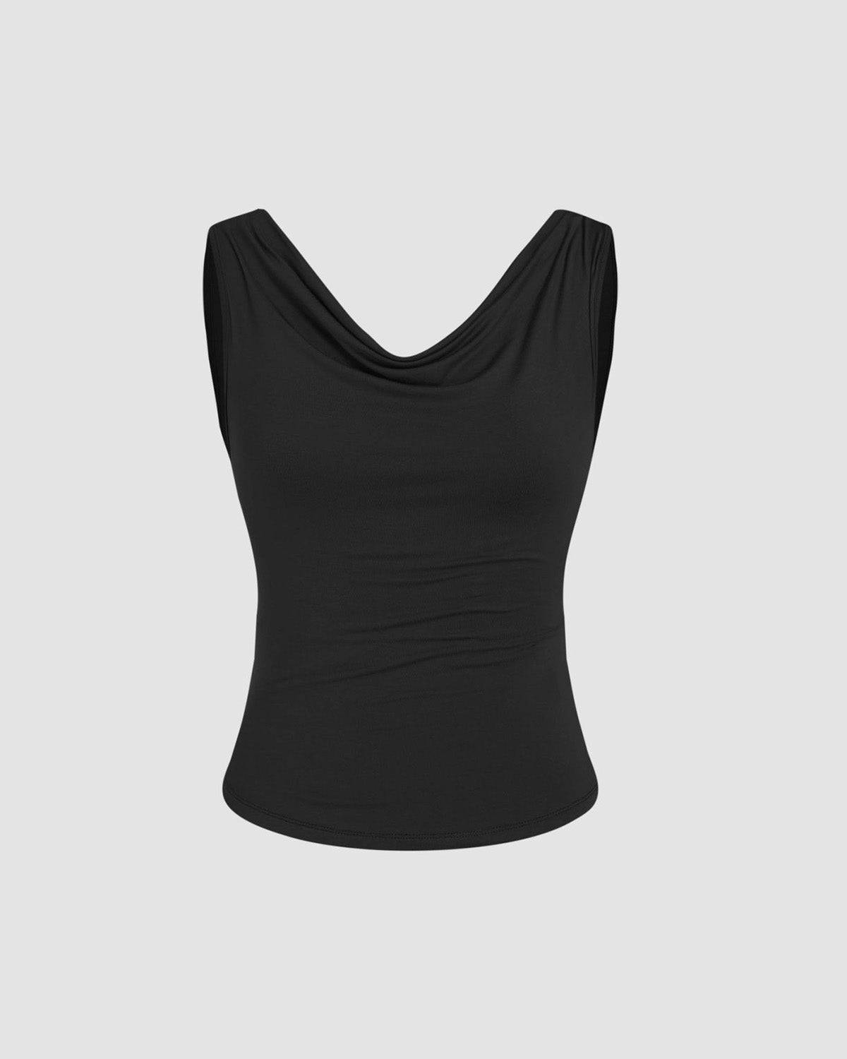 COWL NECK FITTED TOP