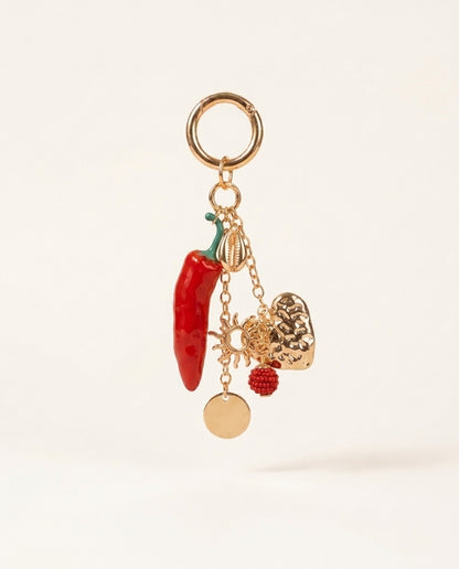 Scarlet Tassel Keychain