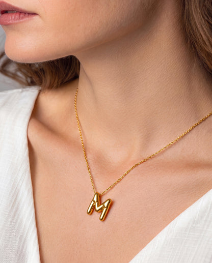The M Anti Tarnish Necklace - Gold