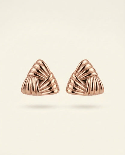 Fold Studs - Rose Gold