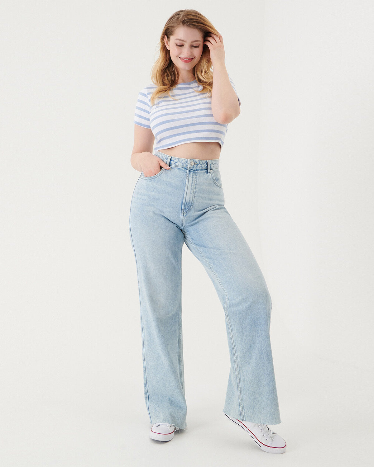 bottomwear,jeans,casual,streetwear,woven,denim,light grey,straight fit,full length,high rise,whisker-wash-blue-jeans-light-blue,Color: Light Blue
Fabric: Denim
Fit: Straight Fit 
Length: Full Length
Waist: High Rise
Closure: Zip & Button
No. of Pockets: 4
Print: Solid
Details: Whisker wash,WHISKER WASH BLUE JEANS