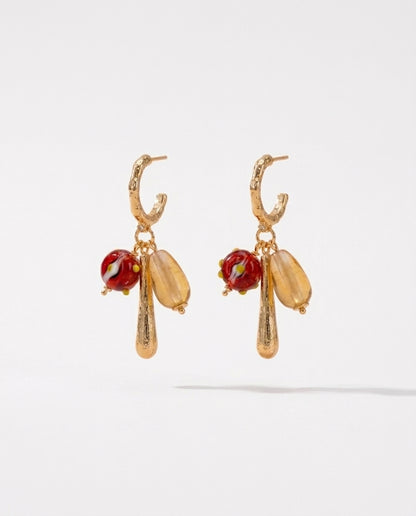 Golden Tide Hoop Drops