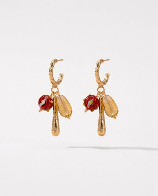 Golden Tide Hoop Drops