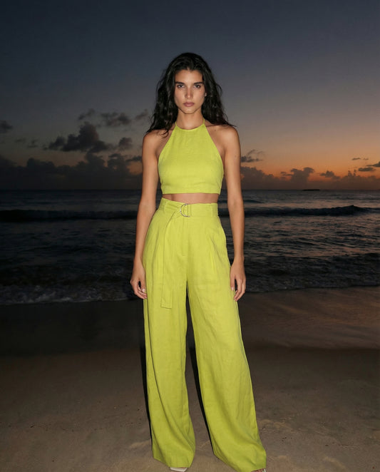 Citrus Tailored Linen Blend Coord Set