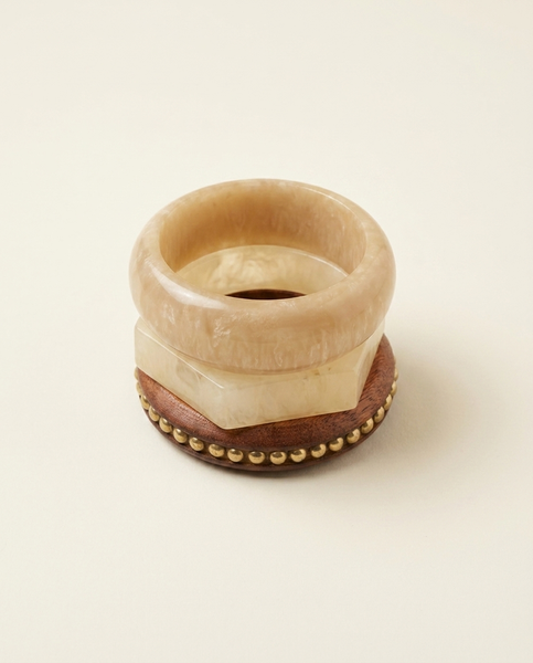 Mixed Wood Stack Bangles