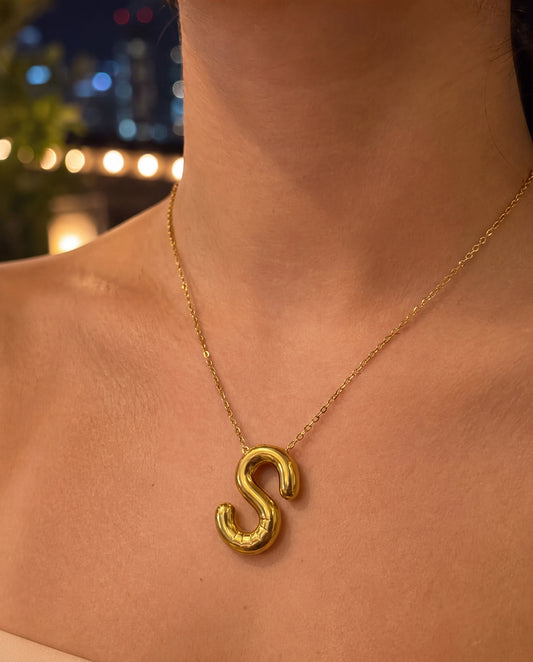 The S Anti Tarnish Necklace - Gold