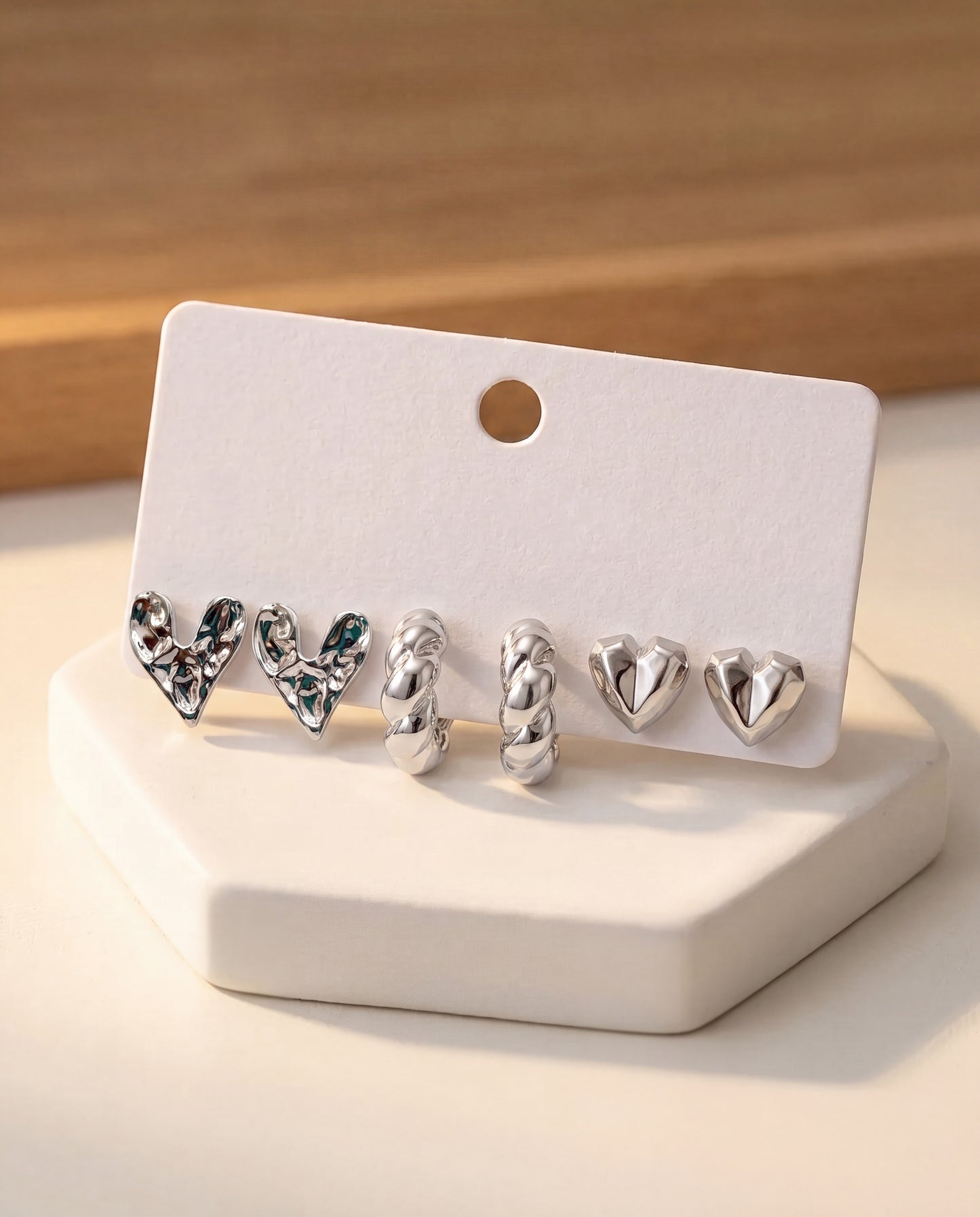 The Silver Earrings Edit - Set of 3