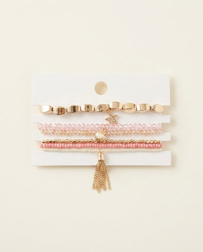 Pastel Tassel Bracelet Set
