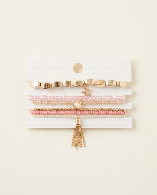 Pastel Tassel Bracelet Set