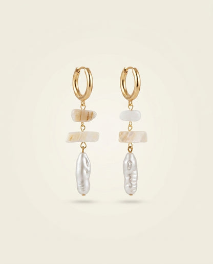 Pearl Shell Drop Earrings