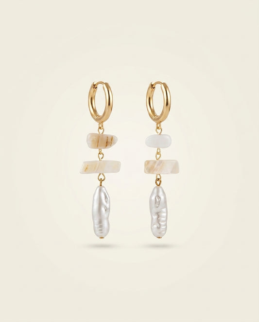 Pearl Shell Drop Earrings