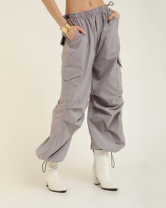 PARACHUTE PANTS WITH ADJUSTABLE SLIDER