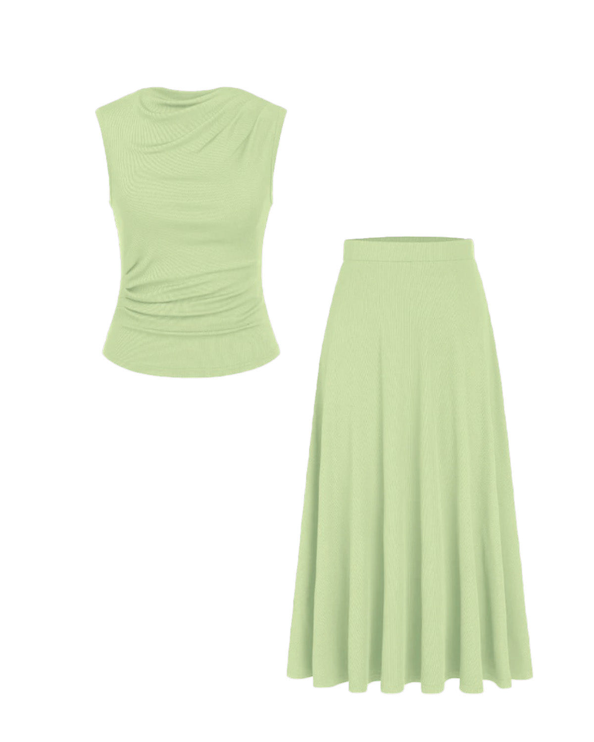 coord sets,sets,vacation, outdoor events,beach, minimal, soft girl, summer, timeless,knitted, stretchable,ribbed,solid,slim fit,fitted,regular length,cowl neck,sleeveless, coord sets,skirts,casual,summer, streetwear,knitted, stretchable,ribbed,green,relaxed fit,ankle length,high rise
25010070GG, OY305