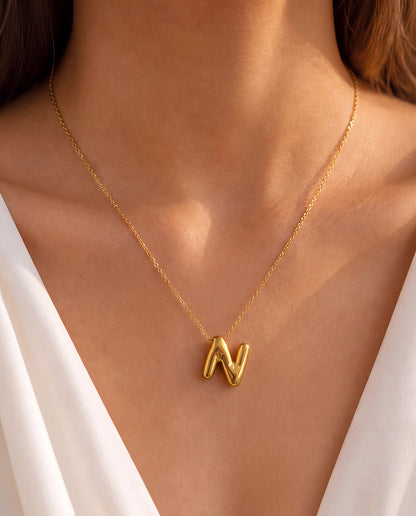 The N Anti Tarnish Necklace - Gold