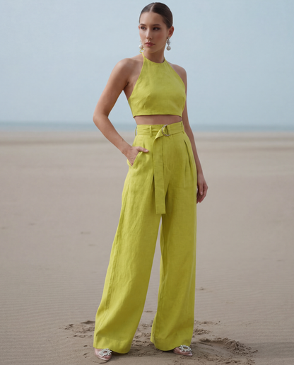 Citrus Tailored Linen Blend Coord Set