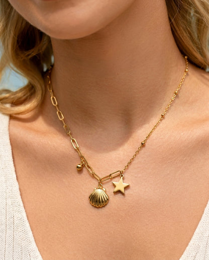 The Shore Charm Necklace - Gold